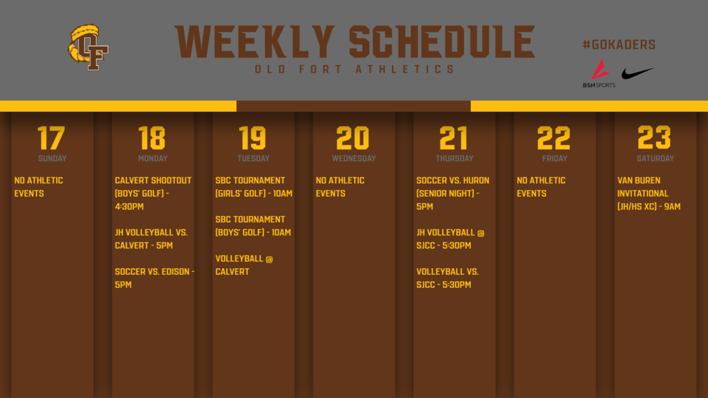 weekly schedule